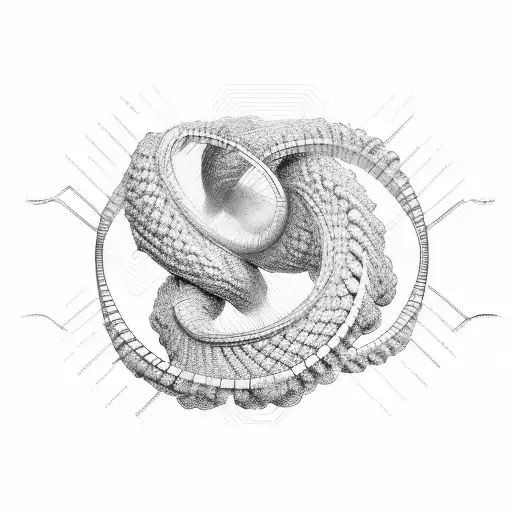 A Dna Strand Forming A Winding Road Leading To A Graduation Cap
