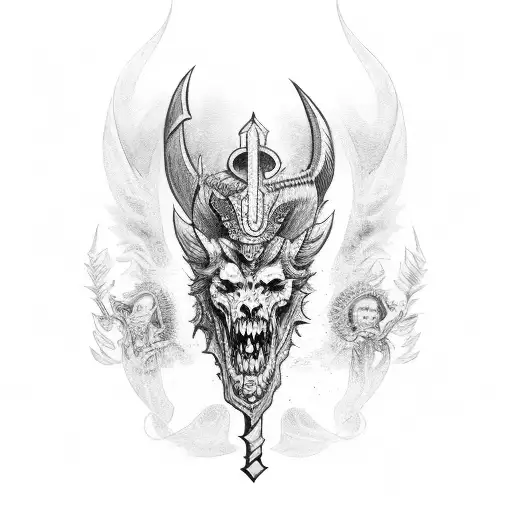 Saint Jorge Killing A Demon