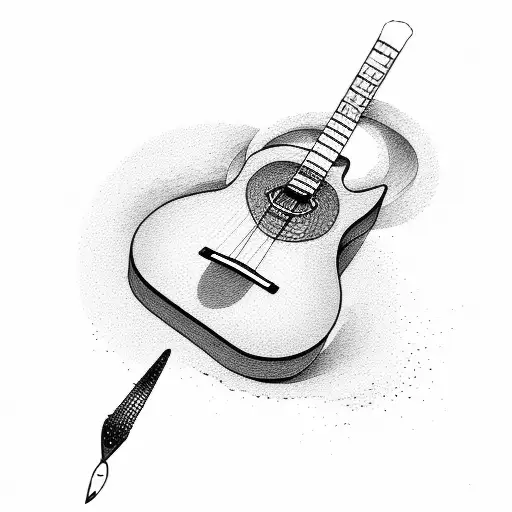 Guitar With Guitar Pick