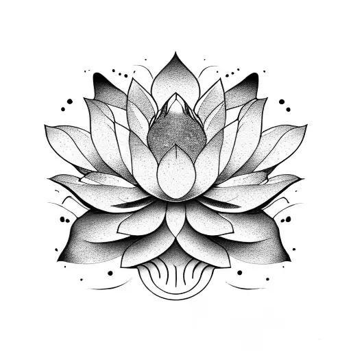 Lotus Flower With The Word Wayne