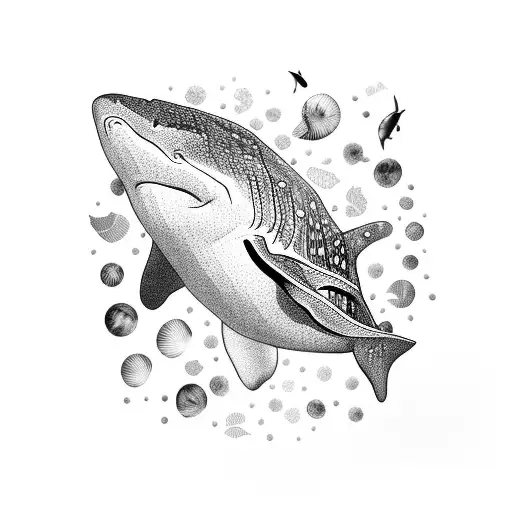 Whale Shark With Musical Scales As Its Skin Pattern