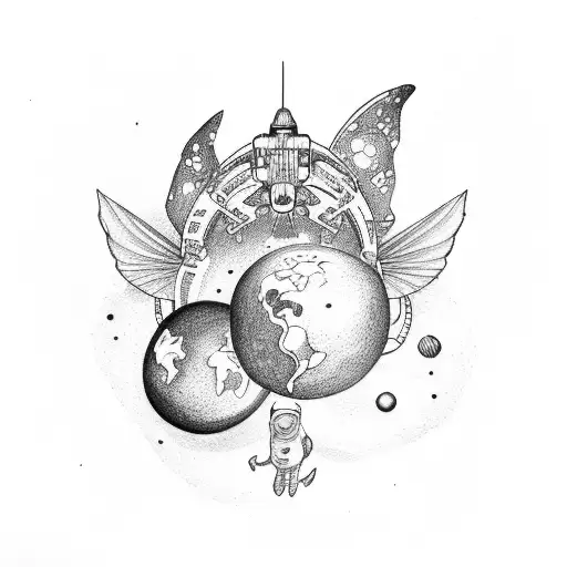 Space Butterflies Planets