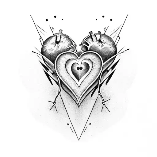 Heart With Bad And Good Side