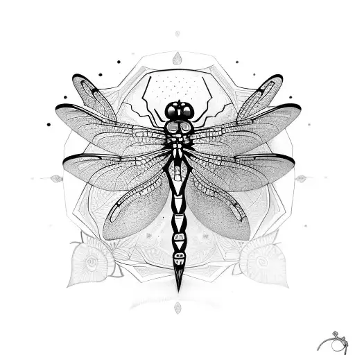 Dragonfly With Mandala