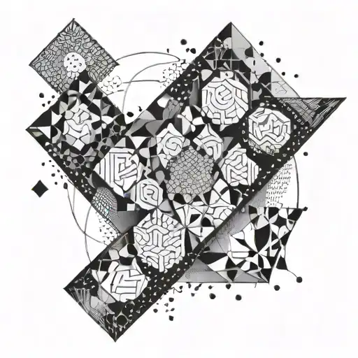 Abstract Geometric Design Incorporating The Word 'Daughter'