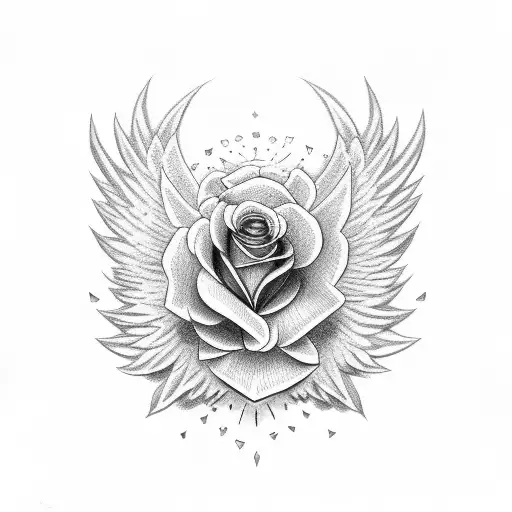 Rose With Angel Wings