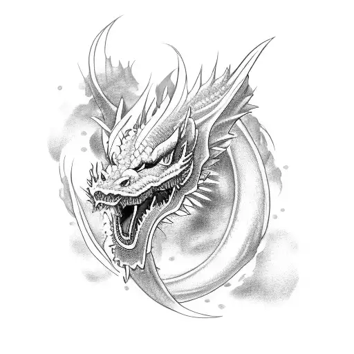 White Dragon Face