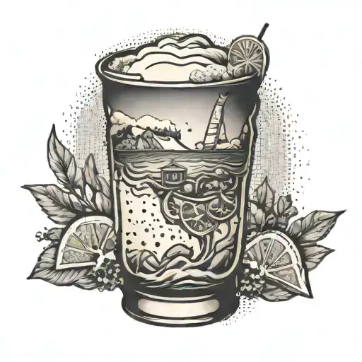 Greek Island Sunset Beach Coctail Gyros