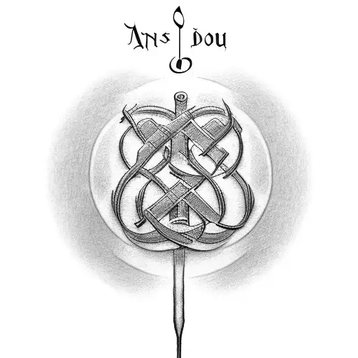 A Musical Staff Intertwined With A Bible Verse About Jesus