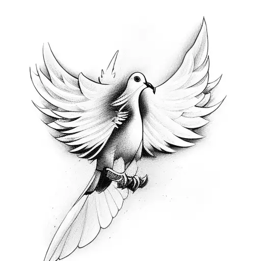 Dove Coming From Stairways Of Heaven