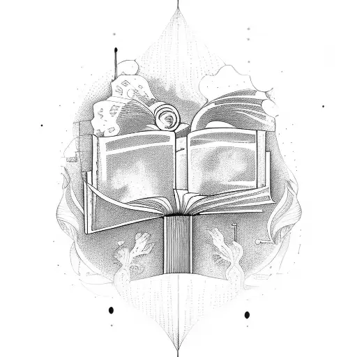 An Open Book With Musical Staff Lines As Pages