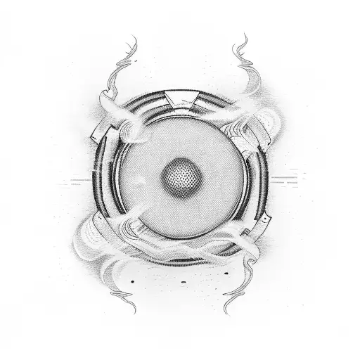 A Smoke-filled Room With A Sound System Emitting Dub Music Waves