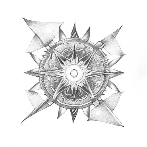 Sword Stars Ring Moon Sun Heart