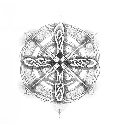 Celtic Cross With Roses