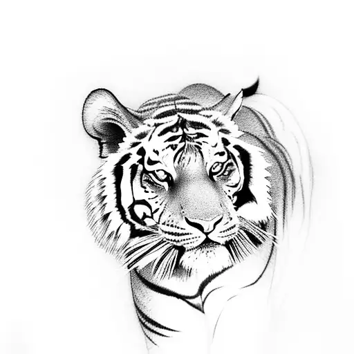 A Majestic Tiger Emerging From A Bamboo Forest