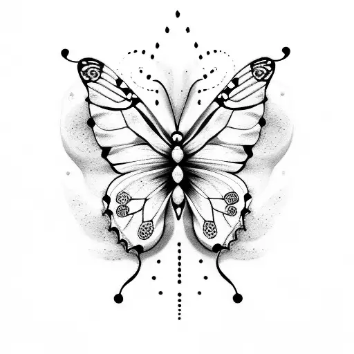 Butterfly With Baby Footprints