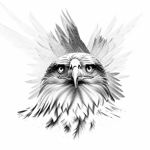 A Majestic Eagle Perched On A Crumbling Roman Column