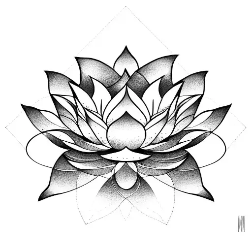 Lotus Flower Geometric For Men