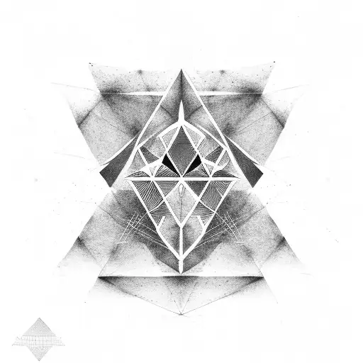 Abstract Triangular Blueprint