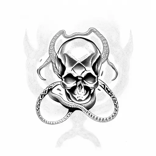Skull With Snake Crs