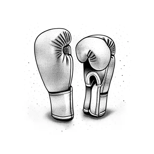 Blueprint Of A Phone With Boxing Gloves As The Background