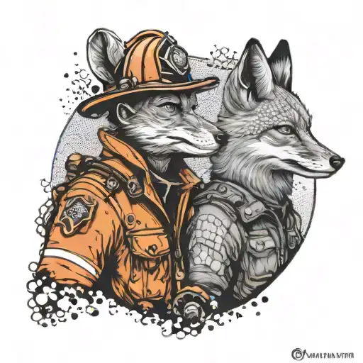 Fireman And Fox