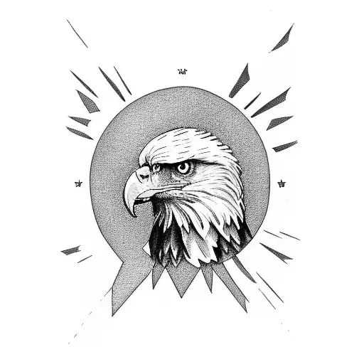 Eagle With Usa Flag And Says We The People