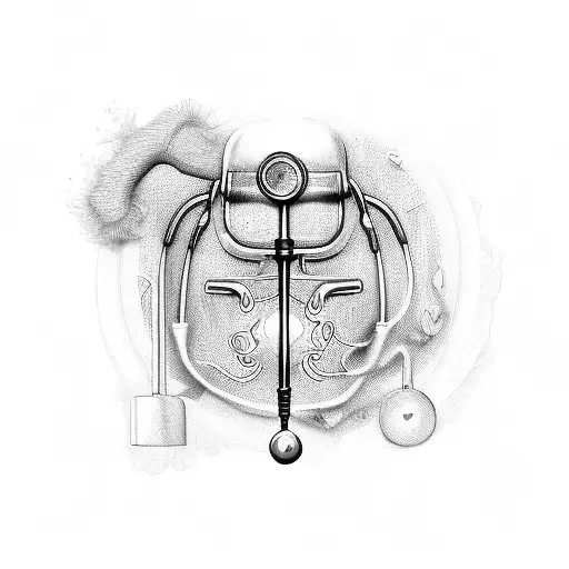 Stethoscope With Pharmacy Symbol