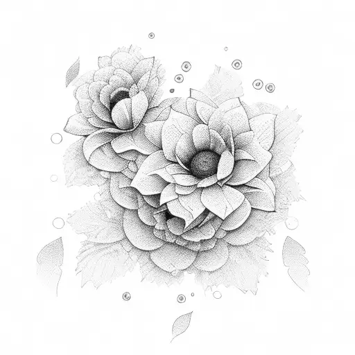 Woman Surrounded By Dark Flowers