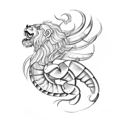 Manticore Lion Body Scorpion Tail
