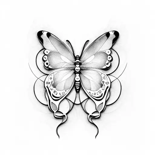 A Butterfly Made Of Music Notes