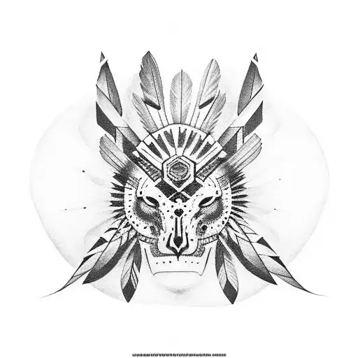 Native American And Spanish Conquistador