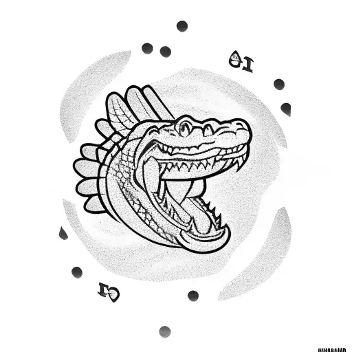 A Poker Chip With The Florida Gators Logo And A Basketball Pattern