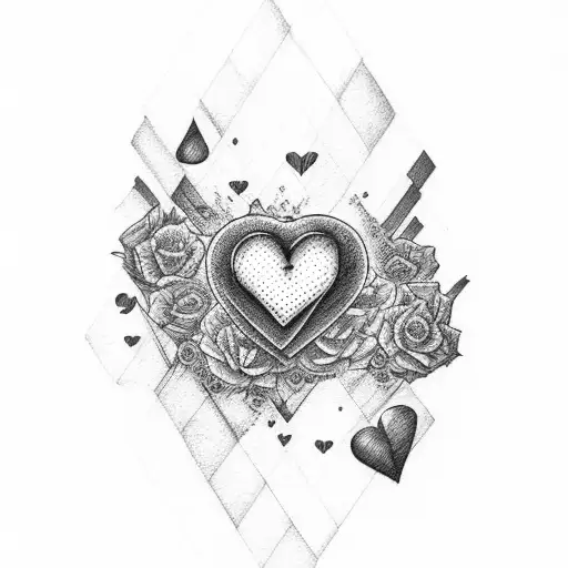 Broken Heart With Letter D