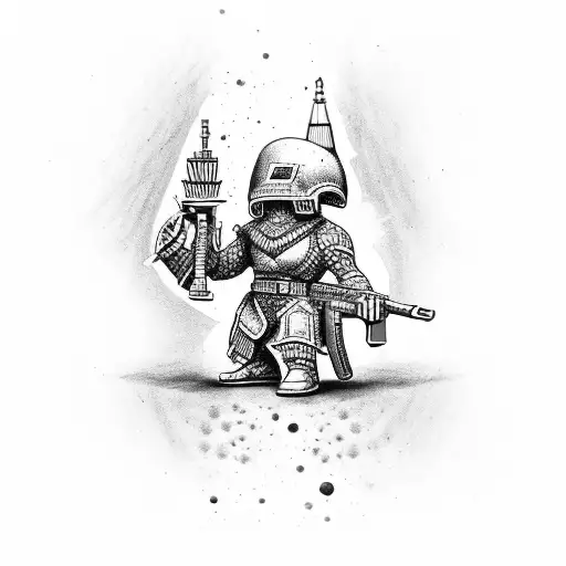 A Delta Force Soldier Strategizing A Chess Game