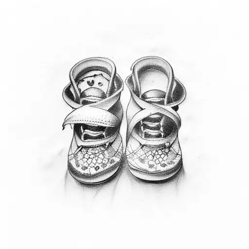 Create A Tattoo Design That Combines Baby Feet And A Dna Helix