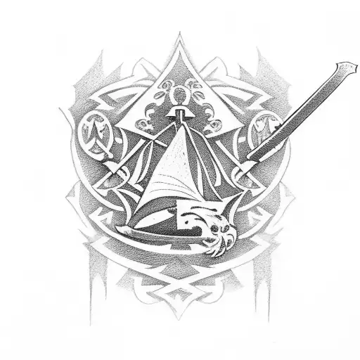 Everton Logo With Sword Going Through It