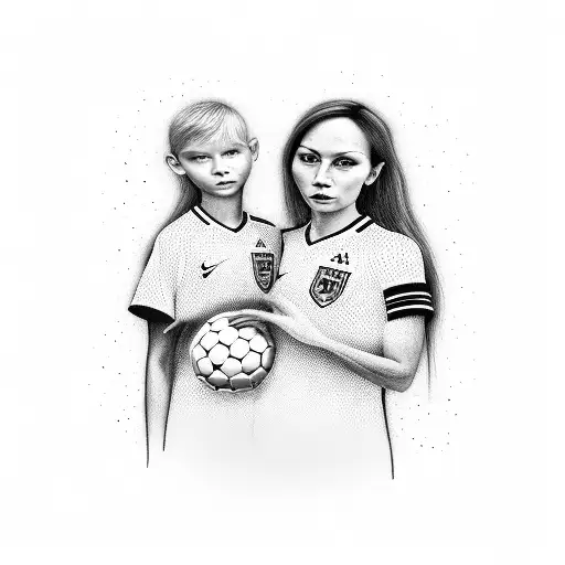 A Family Portrait With Each Member Wearing A Soccer Jersey