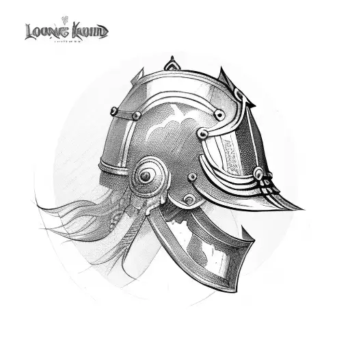 Medieval Long Sword And Helmet