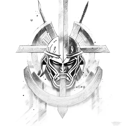 Spartan Attacking With Spear