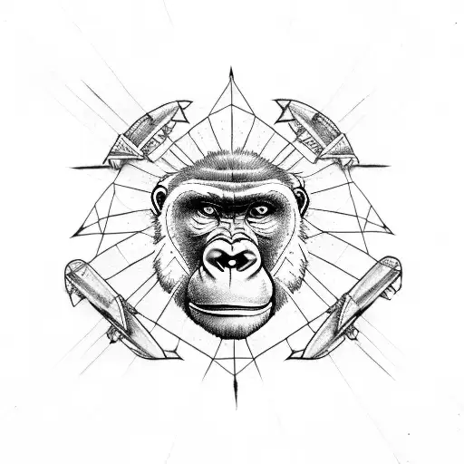 Gorilla Airplane Compass Rose