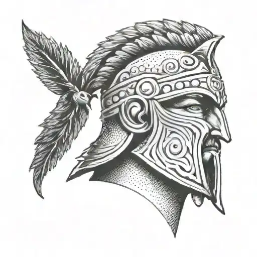 Night Sky Greek Warrior