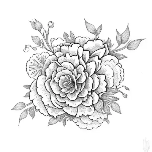 Floral Wreath With Carnations