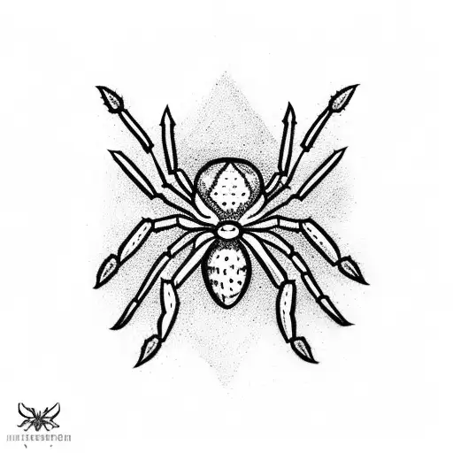 Spider With Dagger Going Thru It With Number 13