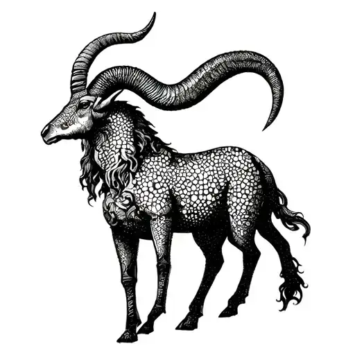 Capricorn Zodiac Sign In Viking Style