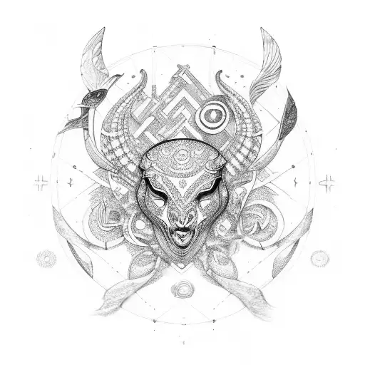 A Symbolic Representation Of The Zodiac Sign Cancer With Elements Of Turkish And Swiss Culture