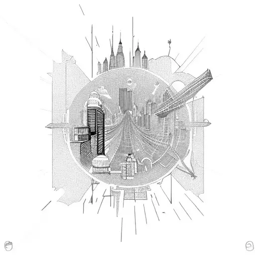 Draw Brooklyn City Buildings Designed With A Motivational Quote