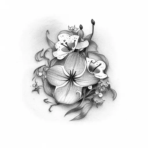 Vine With Lilies Of The Valley And Violets