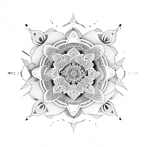 Lobo Floral Mandala