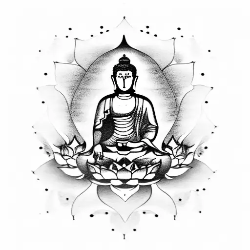 Lord Buddha With Lotus Symbolism Of Parents